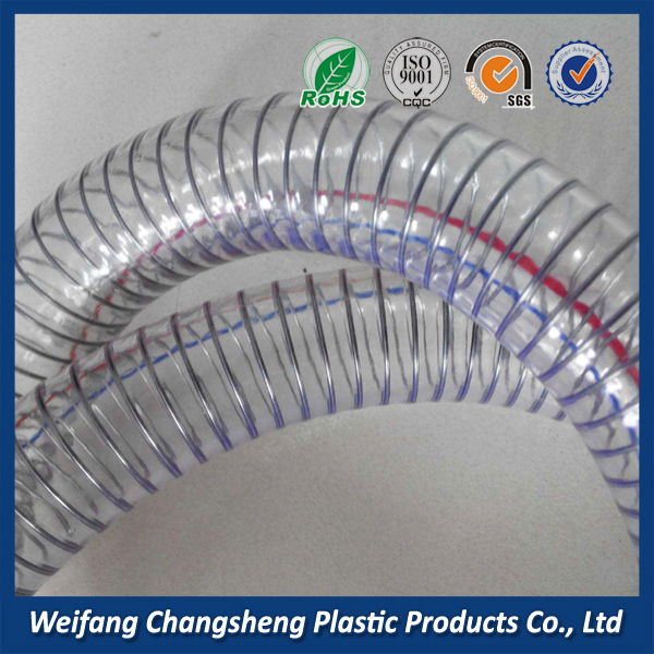 Stainless Steel Wire Reinforced 4 inch PVC Flexible Hose Pipe